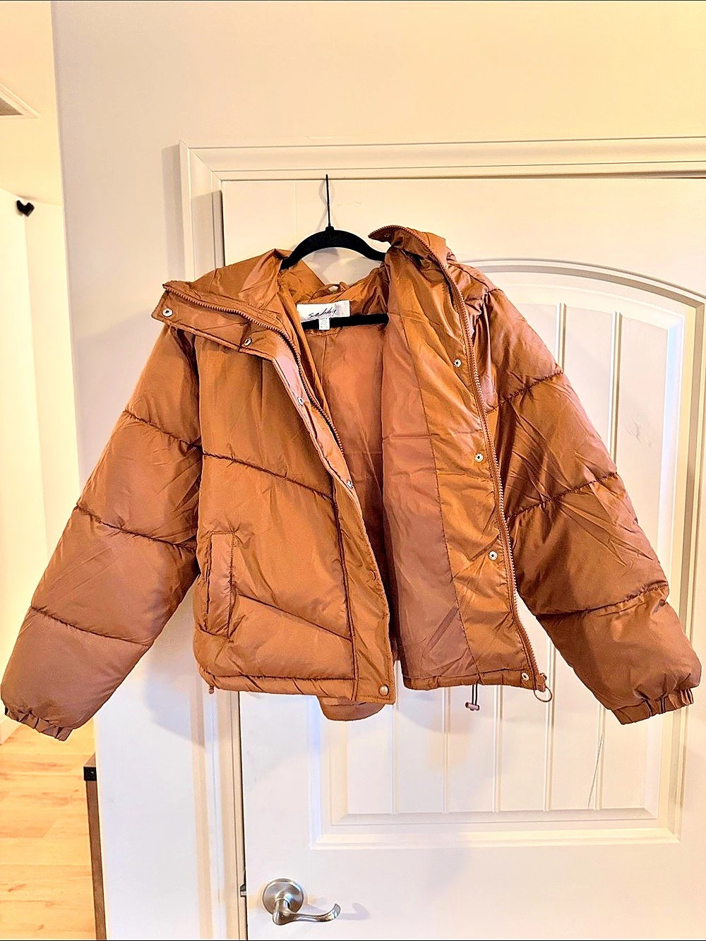 Sebby Brown Puffer Jacket Size XL NWT